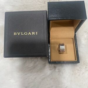 B0 3 Band Bvlgari Ring 18 K white gold size 4.75 (50)